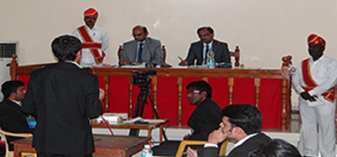 Students in Moot Court Session